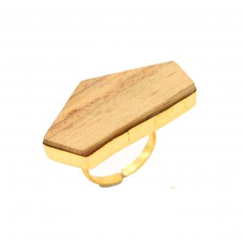 WOOD MEATAL RING 